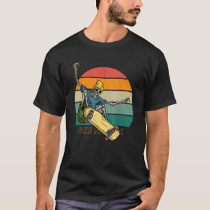 Skeleton Skateboarden Lazy Skatepark Skeleton Ska T-shirt