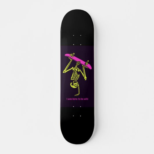 SKELETON SKATEBOARDING "BONE TO BE WILD" SKATEBOAR PERSOONLIJK SKATEBOARD (Voorkant)