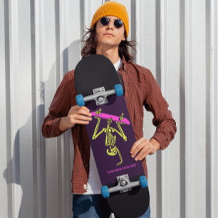 SKELETON SKATEBOARDING "BONE TO BE WILD" SKATEBOAR PERSOONLIJK SKATEBOARD