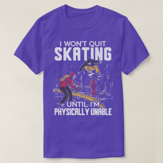 Skeleton Skater Spooky Cartoon T-shirt (Design voorkant)