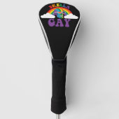 Skeleton Skella Gay Rainbow Pride Maand Golfheadcover (Voorkant)