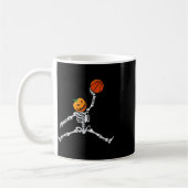 Skeleton Sketel Halloween Pumpkin Slam Dunk Koffiemok (Links)