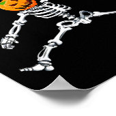Skeleton Sketel Halloween Pumpkin Slam Dunk Poster (Hoek)