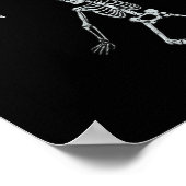 Skeleton Sketll Speler Dunking Hoop Hallow Poster (Hoek)