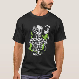 Skeleton Skull Alien Drink koffie Funny Novelty T-shirt