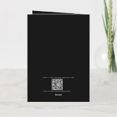 Skeleton Skull Graveyard Black Gothic Halloween Kaart (Achterkant)