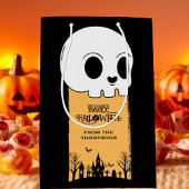 Skeleton Skull Graveyard Black Gothic Halloween Medium Cadeauzakje