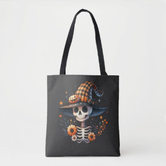 Skeleton Skull Halloween Day Tote Bag