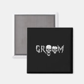 - Skeleton Skull Halloween Wedding Bachelor Magneet (Voorkant / Achterkant)