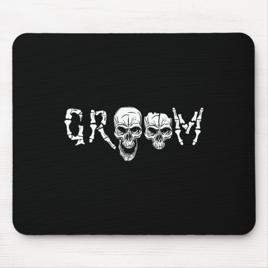 - Skeleton Skull Halloween Wedding Bachelor Muismat (Voorkant)