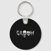 - Skeleton Skull Halloween Wedding Bachelor Sleutelhanger (Voorkant)