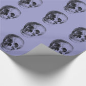 Skeleton Skull Head - Happy Halloween Birthday Cadeaupapier (Hoek)