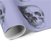 Skeleton Skull Head - Happy Halloween Birthday Cadeaupapier (Rol Hoek)