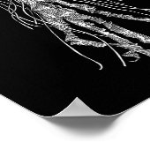 Skeleton Skull Scary Jellyfish Halloween Rock N Ro Poster (Hoek)
