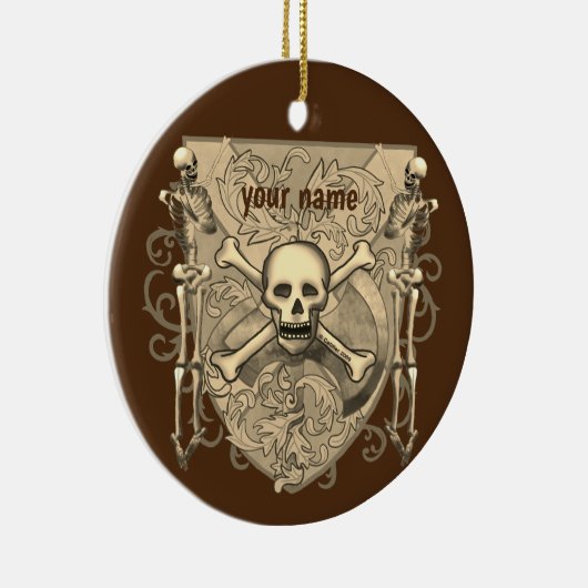 Skeleton Skull Shield ornament (Rechts)