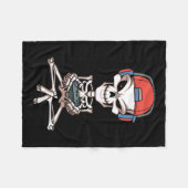 Skeleton Skull Video Gamer Halloween Outfit Mannen Fleece Deken (Voorkant (Horizontaal))