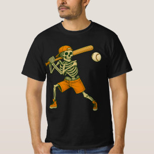 Skeleton Slaghout Baseball Halloween Heren Dames K T-shirt