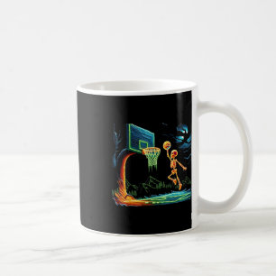 Skeleton Slam Dunk Hoop Bysketbyll Halloween Manne Koffiemok
