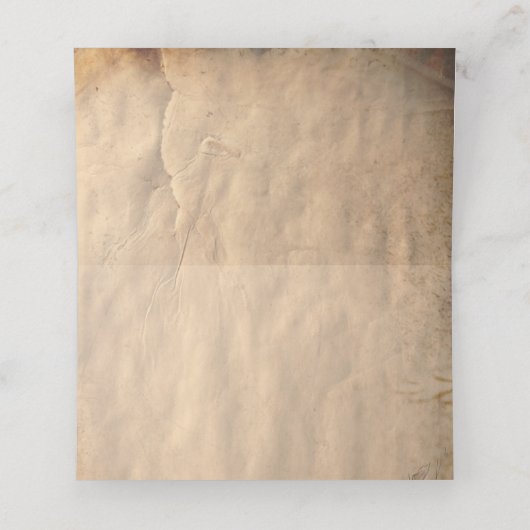 Skeleton Sleutel Antiek Gotische Bruiloft Plaatskaartje (Binnenkant ongevouwen)