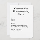 Skeleton Sleutel & Deur Antiek Housewarming Uitnod Kaart (Achterkant)