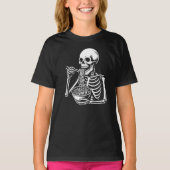 Skeleton Slurping Noodles T-shirt (Voorkant)