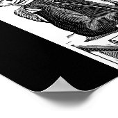 Skeleton Smoking and Drinking Tequila Poster (Hoek)