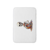 Skeleton Snoep Bowl Halloween Badmat (Voorkant Verticaal)