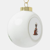 Skeleton Snoep Bowl Halloween Keramische Bal Ornament (Links)