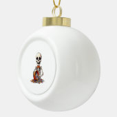 Skeleton Snoep Bowl Halloween Keramische Bal Ornament (Rechts)