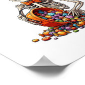 Skeleton Snoep Bowl Halloween Poster (Hoek)