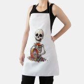 Skeleton Snoep Bowl Halloween Schort (Insitu)
