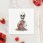 Skeleton Snoep Bowl Halloween Servet (Insitu)