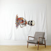 Skeleton Snoep Bowl Halloween Wandkleed (In Situ (horizontaal))