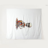 Skeleton Snoep Bowl Halloween Wandkleed (Voorkant (horizontaal))