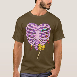 Skeleton Snoep Cute Adult Kinder 1315 T-shirt