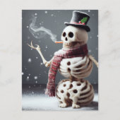Skeleton Snow Man Briefkaart (Voorkant)