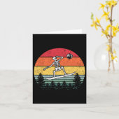 Skeleton Snowboard Moon Snowboarder - Kaart (Gele Bloem)