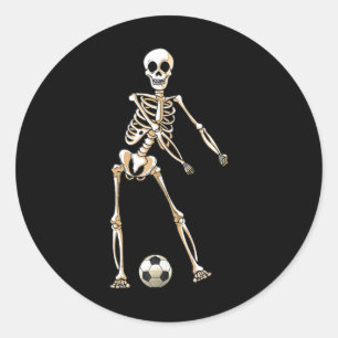 Skeleton Soccer Halloween Flossing Dance Cosplay Ronde Sticker