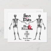 Skeleton sparen het Briefkaart van de Datum (Voorkant / Achterkant)