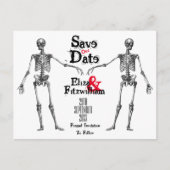 Skeleton sparen het Briefkaart van de Datum (Voorkant)