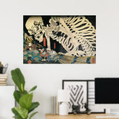 Skeleton Specter van Kuniyoshi Utagawa Poster (Thuiskantoor)