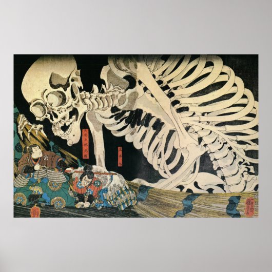 Skeleton Specter van Kuniyoshi Utagawa Poster (Voorkant)
