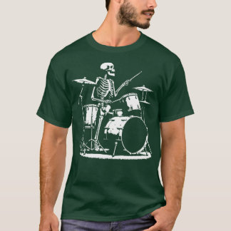 Skeleton speelt drums t-shirt