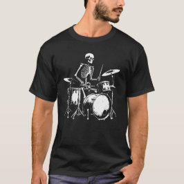 Skeleton speelt drums t-shirt