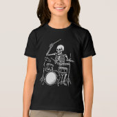 Skeleton speelt drums Tri-Blend shirt (Voorkant)