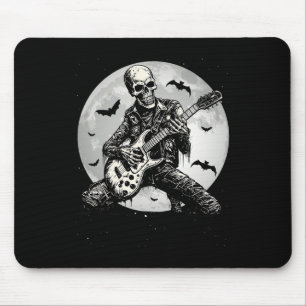 Skeleton Spelen Gitaar Punk Rock Muziek Halloween Muismat