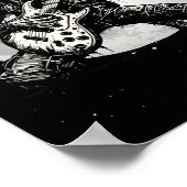 Skeleton Spelen Gitaar Punk Rock Muziek Halloween Poster (Hoek)