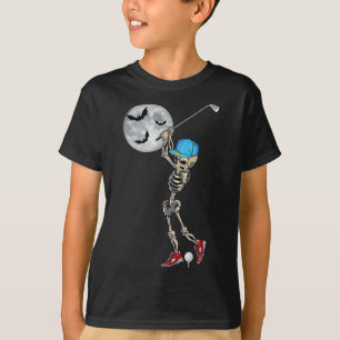 Skeleton Spelen Golf Golfen Happy Halloween Day T-shirt