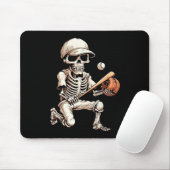 Skeleton Spelen Honkbal Halloween Skull Lover Muismat (Met muis)
