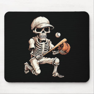 Skeleton Spelen Honkbal Halloween Skull Lover Muismat